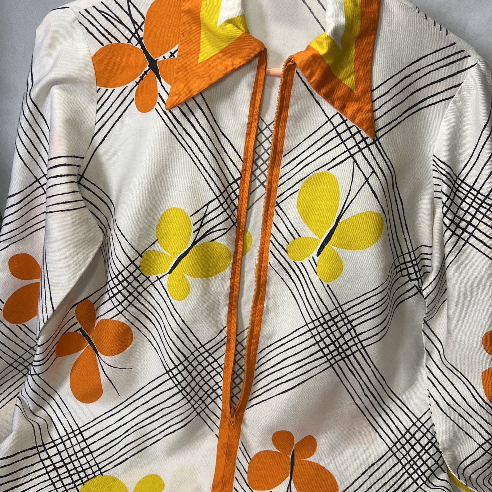 Vera Neumann Vintage Butterfly Shacket Zip Front Size 14 (See Measures) — image 2 of 8
